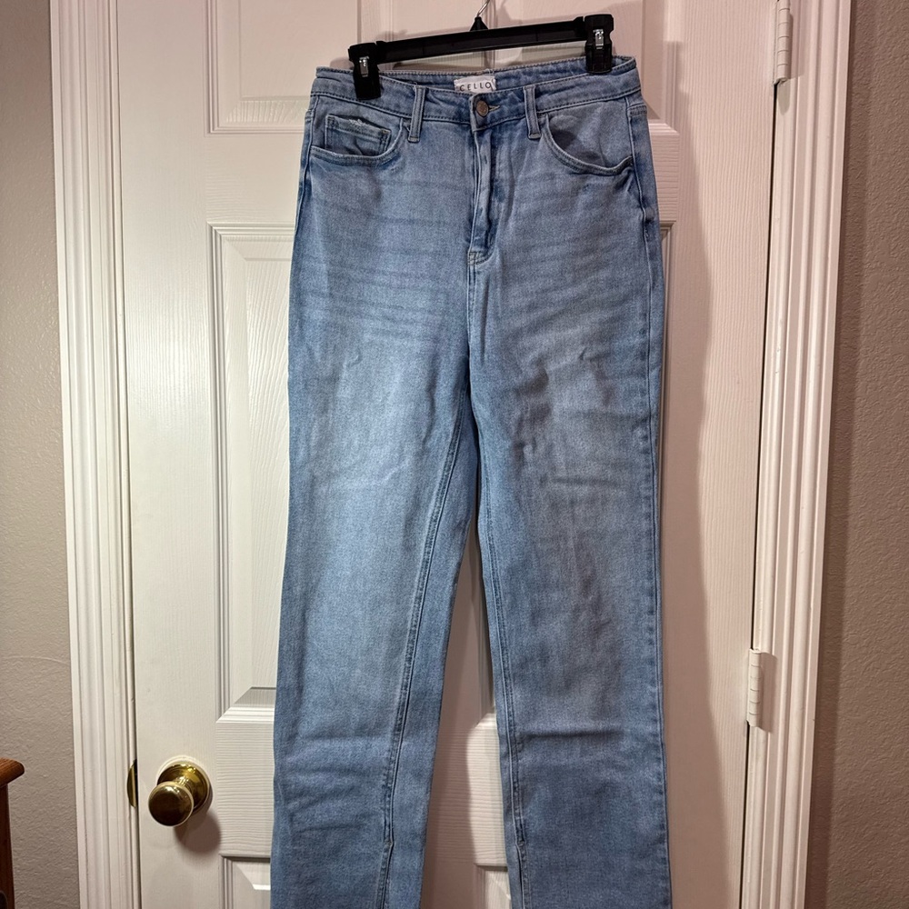 Cello Women's Straight Leg Jeans in Light Blue
